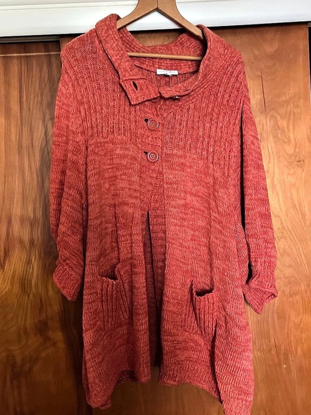 Christopher & Banks Red Knit Cardigan
